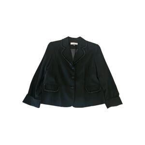 Clio 2 Suit Womens Jacket Black Size 16 100% Polyester Button Close Long Sleeve